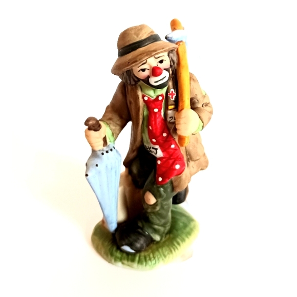 Emmett Kelly Jr. Miniature Porcelain Figurine by Flambro - Picture 2 of 6